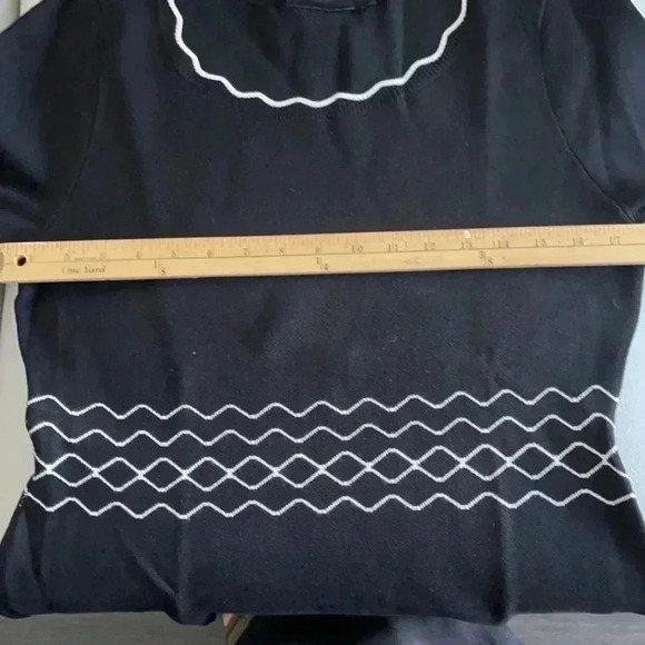 Nicole Leonard Scalloped Neck Sweater Dress - Picture 9 of 9